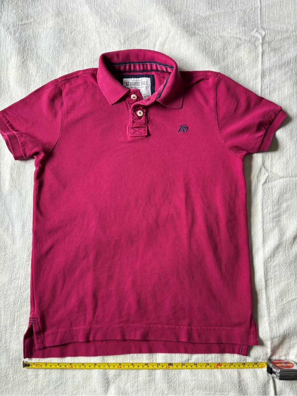 Aeropostale Men’s Pink Fuschia Polo Shirt -S